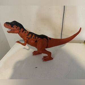 Dinosaur Action Figure Toy T-Rex Lights Up Sounds Roars Poseable Plastic 11" T